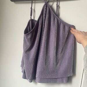 Urban lavender plisse halter neck tank top